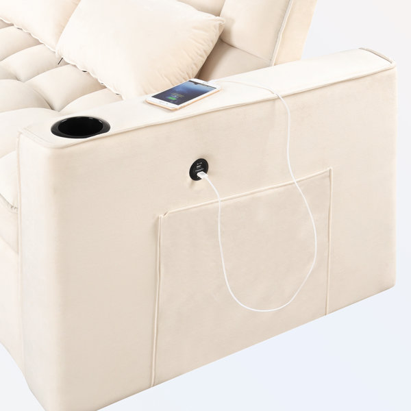 Ebern Designs 58" W Upholstered Convertible Pull Out Sofa Sleeper Bed